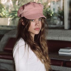 Lack of Color Pink Dunes Corduroy Baker Boy Hat